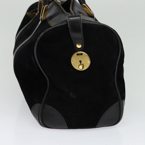 GUCCI Boston Bag Suede Black Gold - Picture 4 of 16